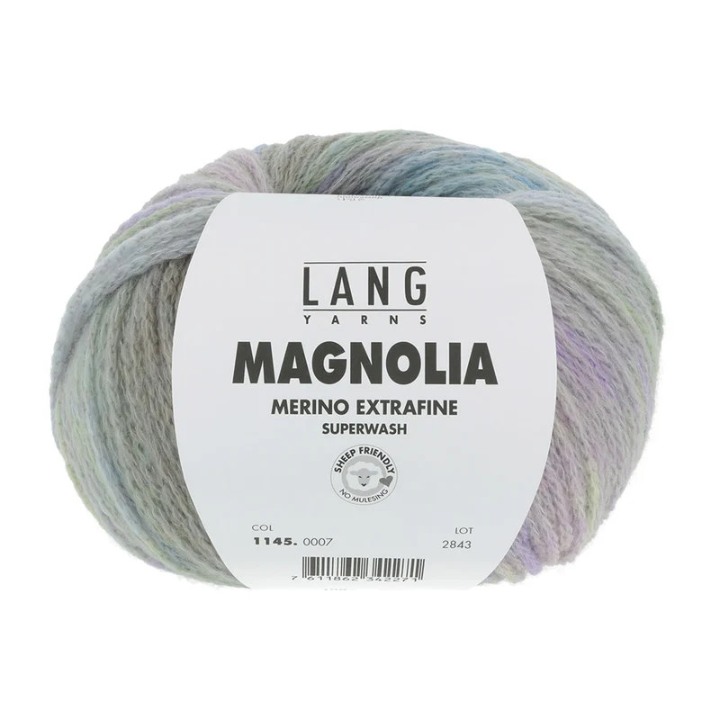Lang Yarns Magnolia 007 Blau/Beige/Flieder