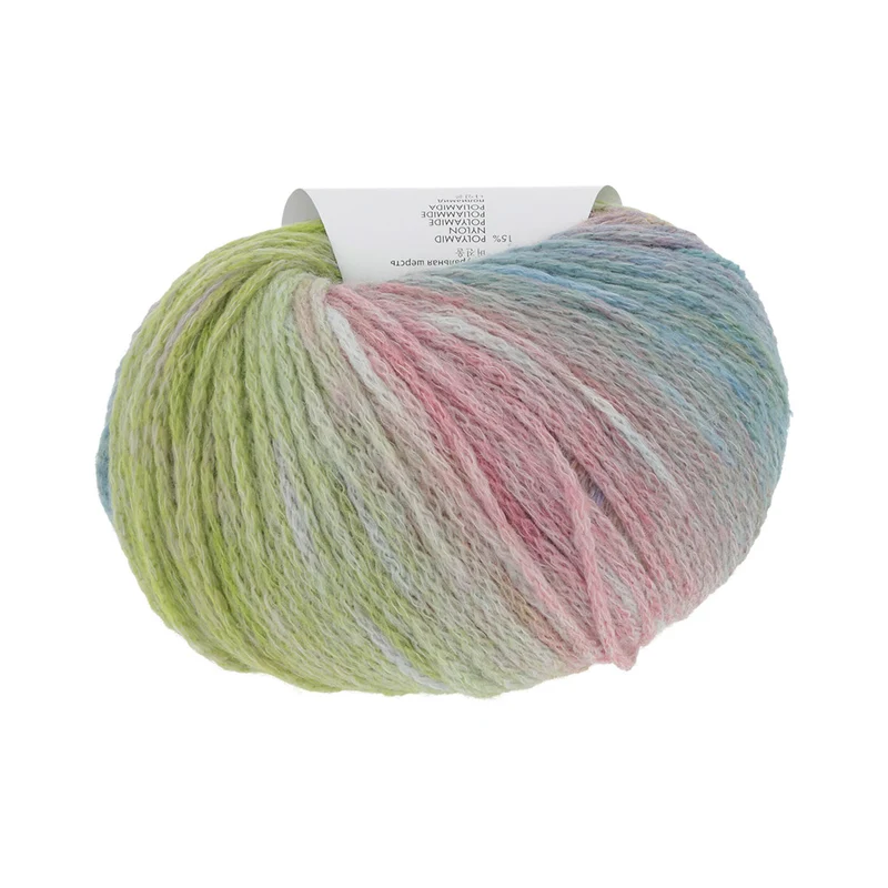 Lang Yarns Magnolia 007 Blau/Beige/Flieder