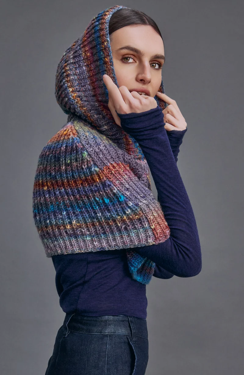 Lang Yarns Magnolia 007 Blau/Beige/Flieder