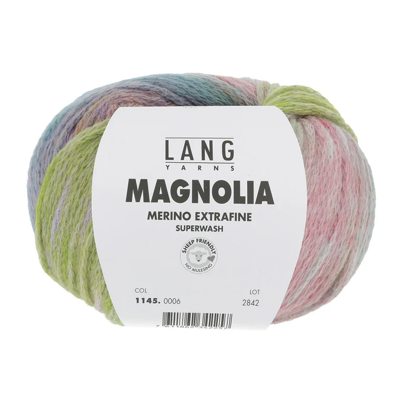 Lang Yarns Magnolia 006 Hellgrün/Blau/Orange