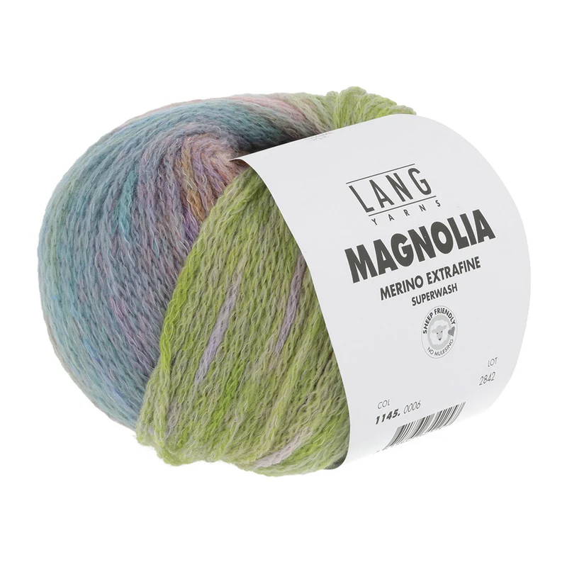 Lang Yarns Magnolia 006 Hellgrün/Blau/Orange