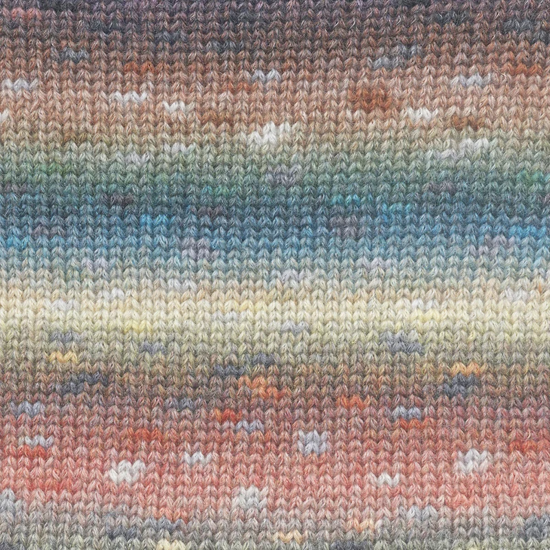 Lang Yarns Magnolia 009 Aubergine/Senfgelb/Rot