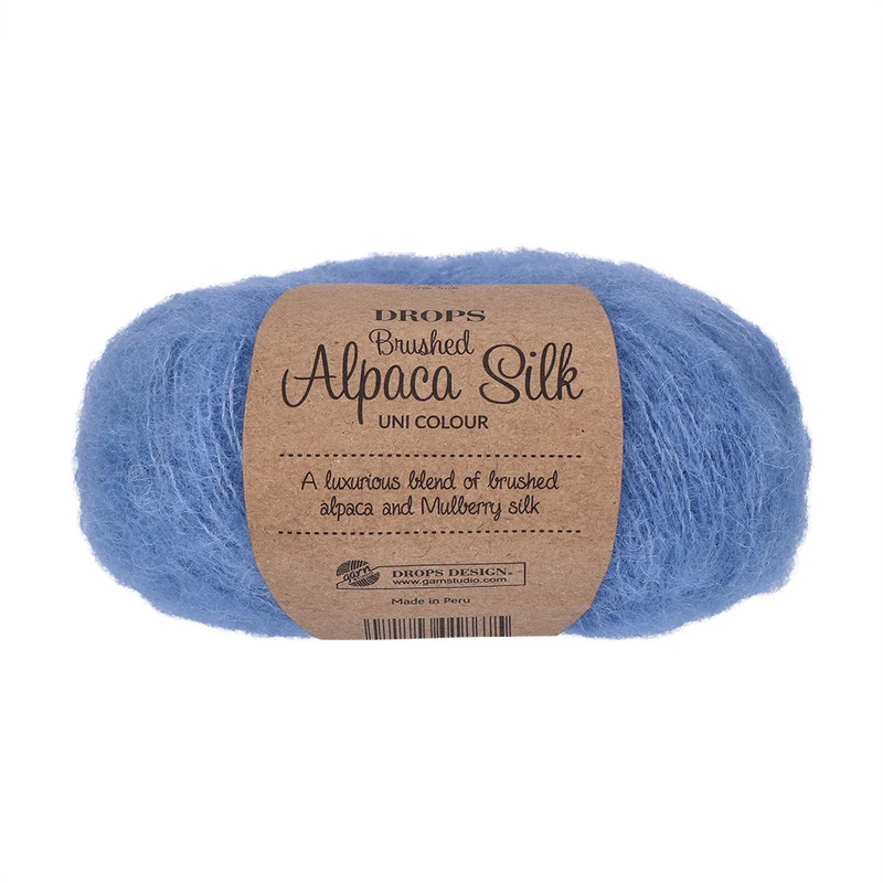 DROPS Brushed Alpaka Silk Uni Colour 028 Pazifikblau