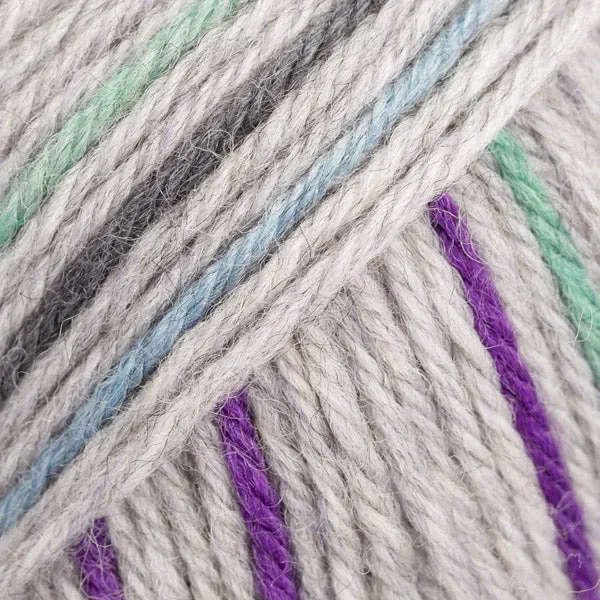 DROPS Fiesta Long Print 28 Silber Schemerlicht