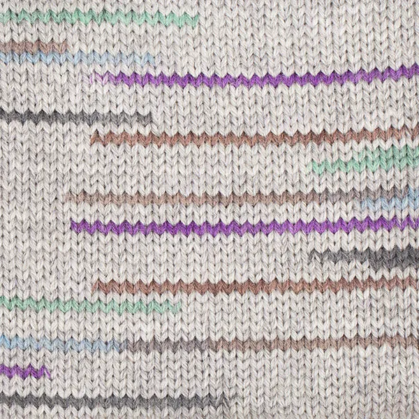 DROPS Fiesta Long Print 28 Silber Schemerlicht