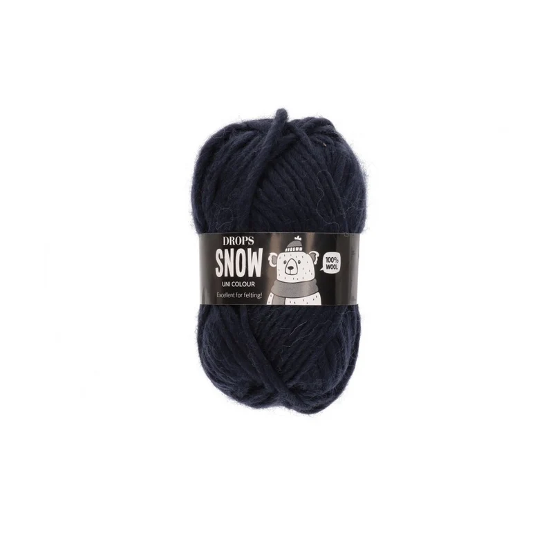 Drops Snow Uni Colour 122 Dunkelmarineblau