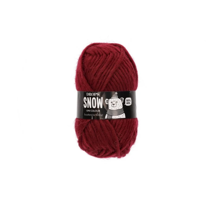 DROPS Snow Uni Colour 121 Rubinrot