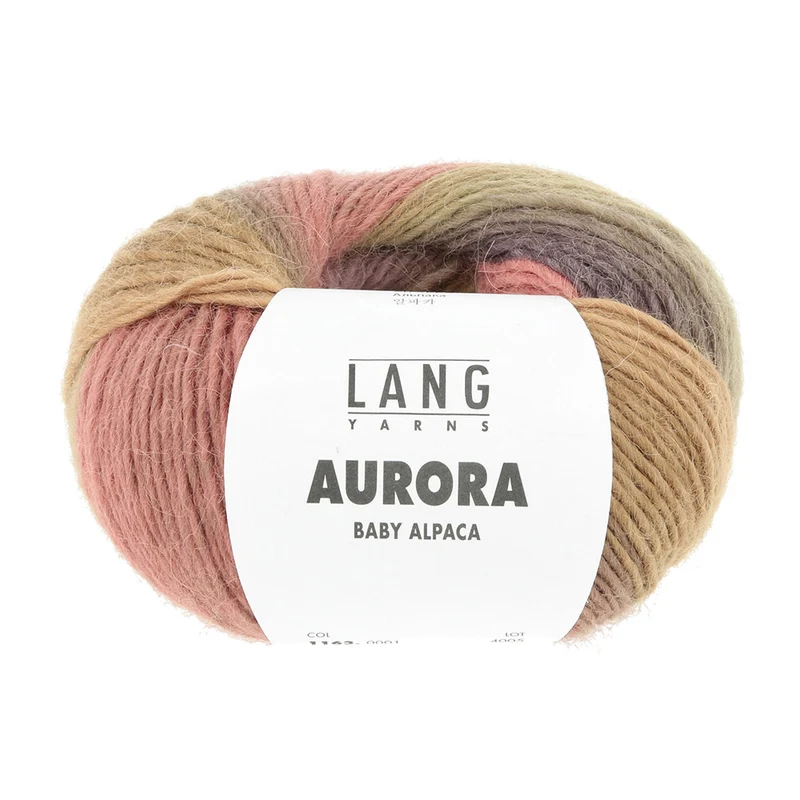 Lang Yarns Aurora 0001 Koralle/Braun/Lila/Oliv
