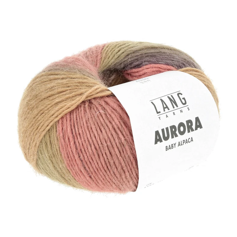 Lang Yarns Aurora 0001 Koralle/Braun/Lila/Oliv