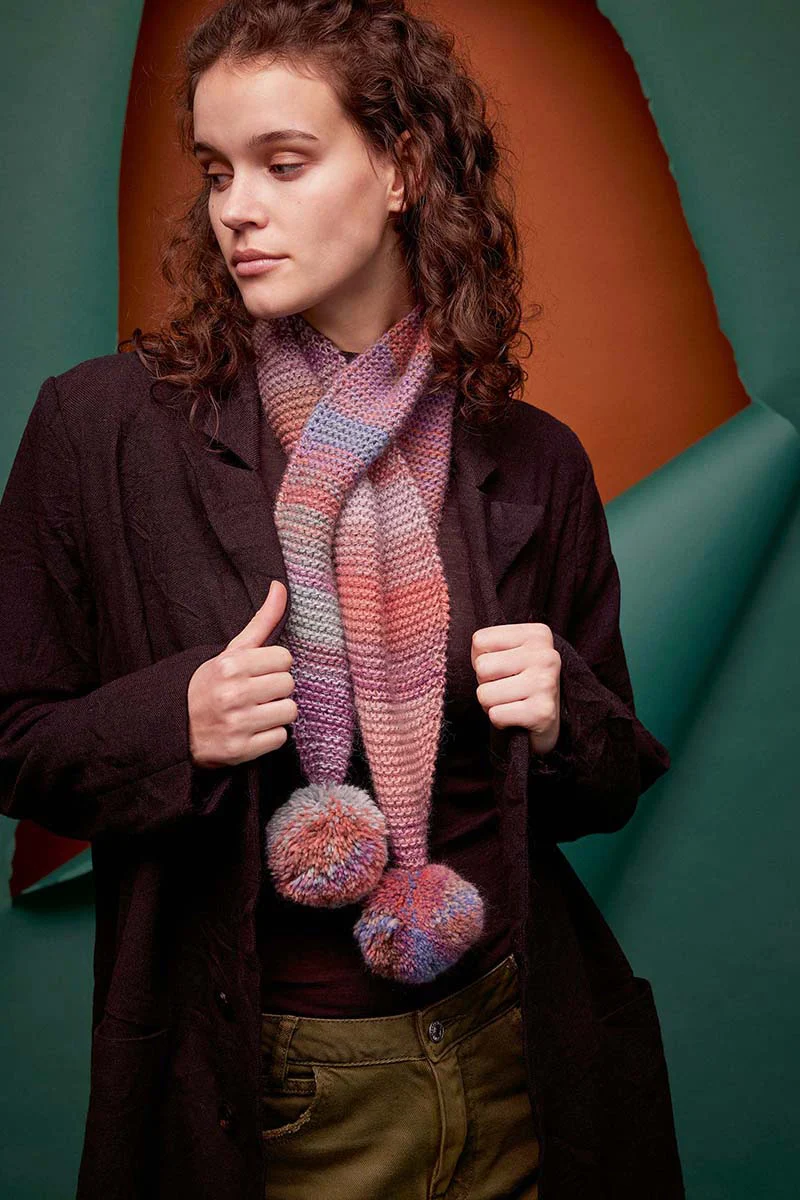 Lang Yarns Aurora 0001 Koralle/Braun/Lila/Oliv