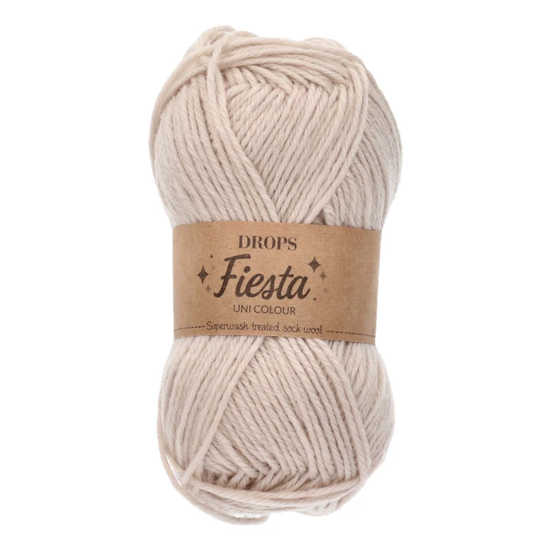 DROPS Fiesta Uni Colour 02 Hellbeige