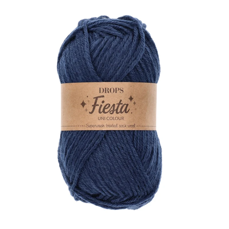 DROPS Fiesta Uni Colour 09 Marineblau