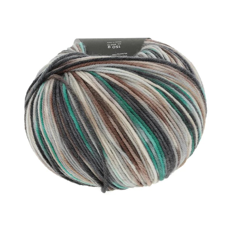 Lang Yarns Move 8-fach 0001 Schwarz/Grau/Grün