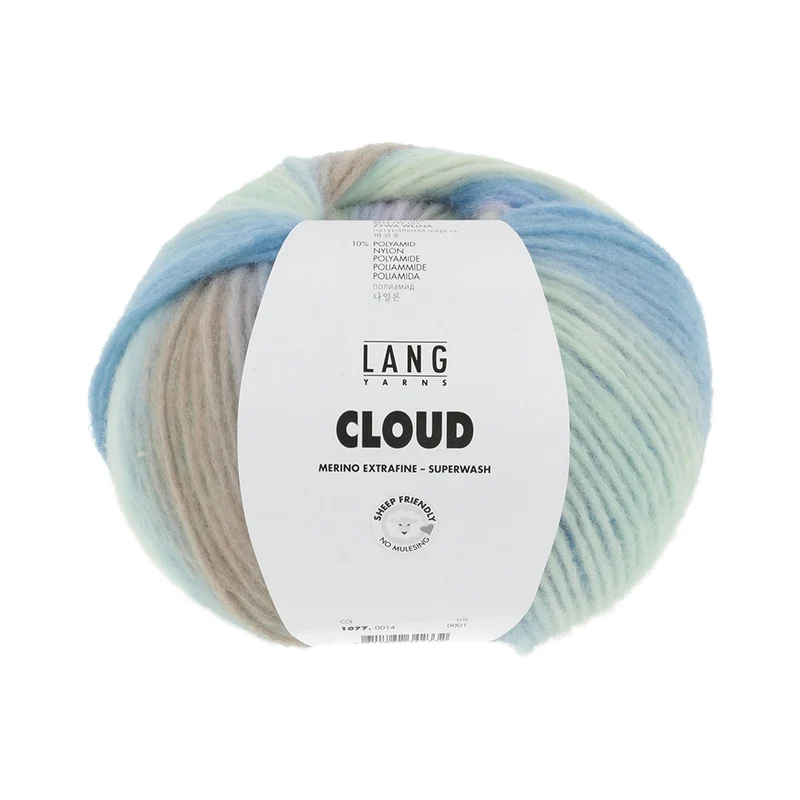 Lang Yarns Cloud 0014 Hellgrün/Hellblau/Flieder