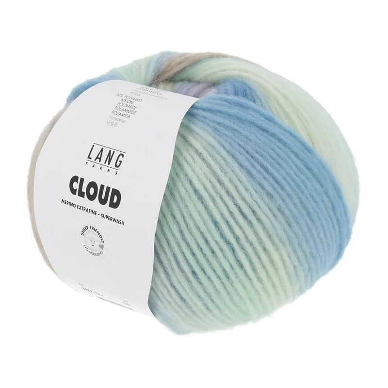 Lang Yarns Cloud 0014 Hellgrün/Hellblau/Flieder