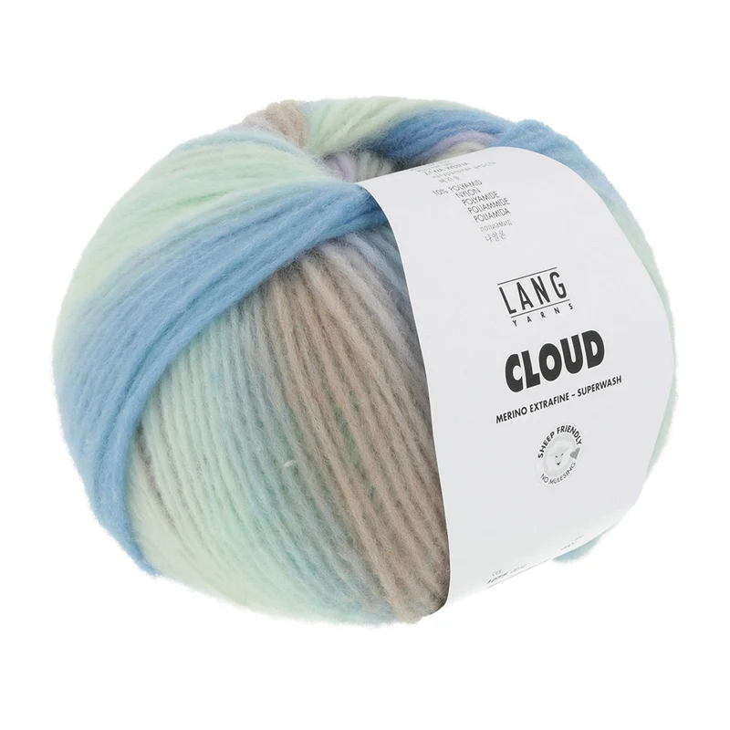Lang Yarns Cloud 0014 Hellgrün/Hellblau/Flieder