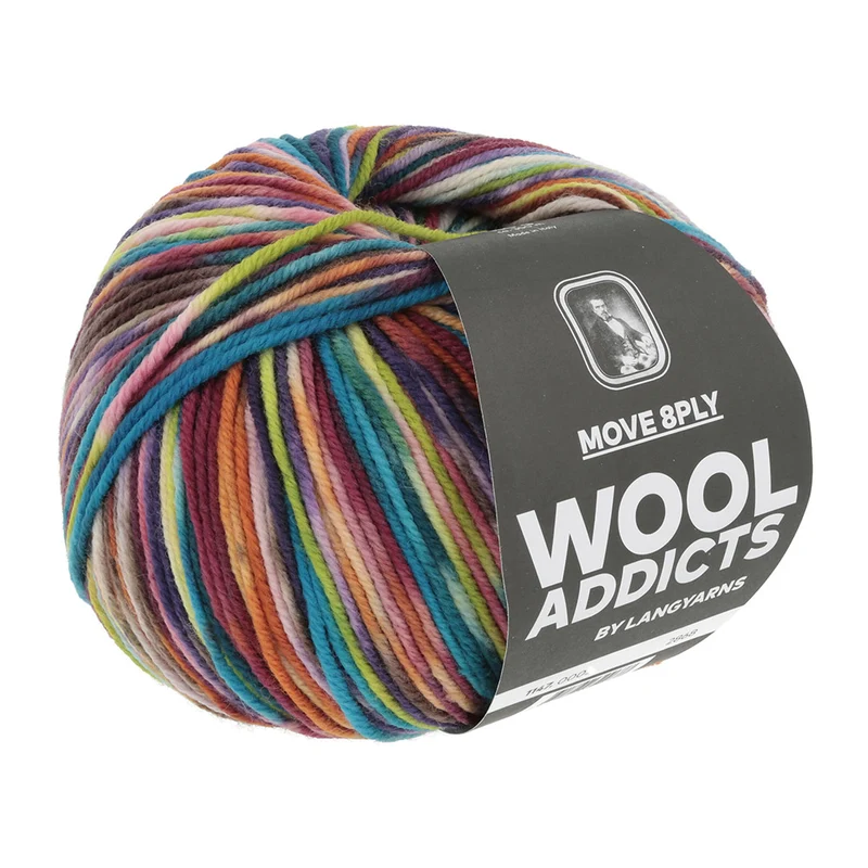Lang Yarns Move 8-fach 0006 Orange/Türkis/Rot