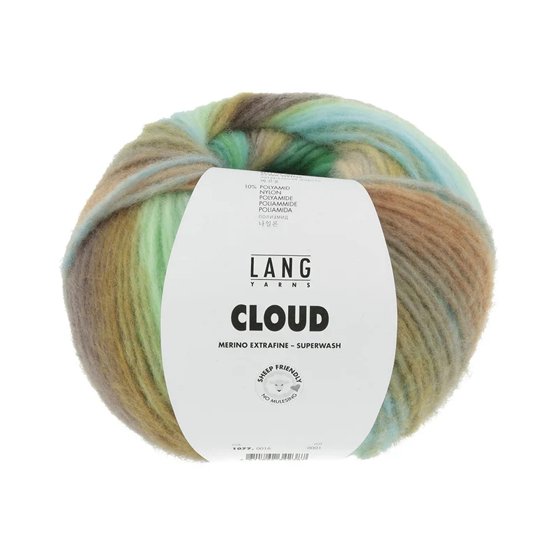 Lang Yarns Cloud 016 Grün/Türkis/Messing