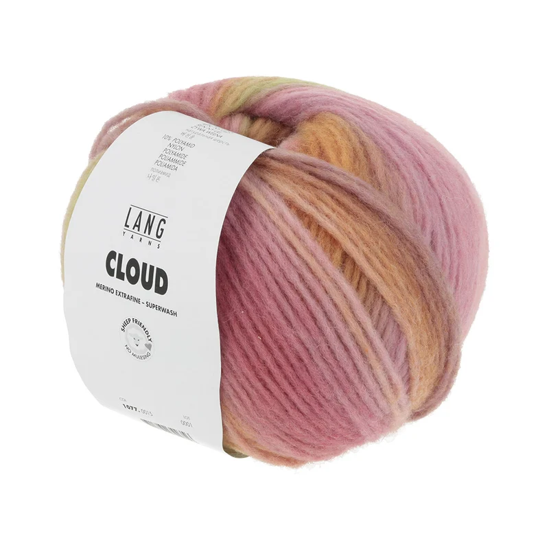 Lang Yarns Cloud 015 Rosa/Orange/Kalk