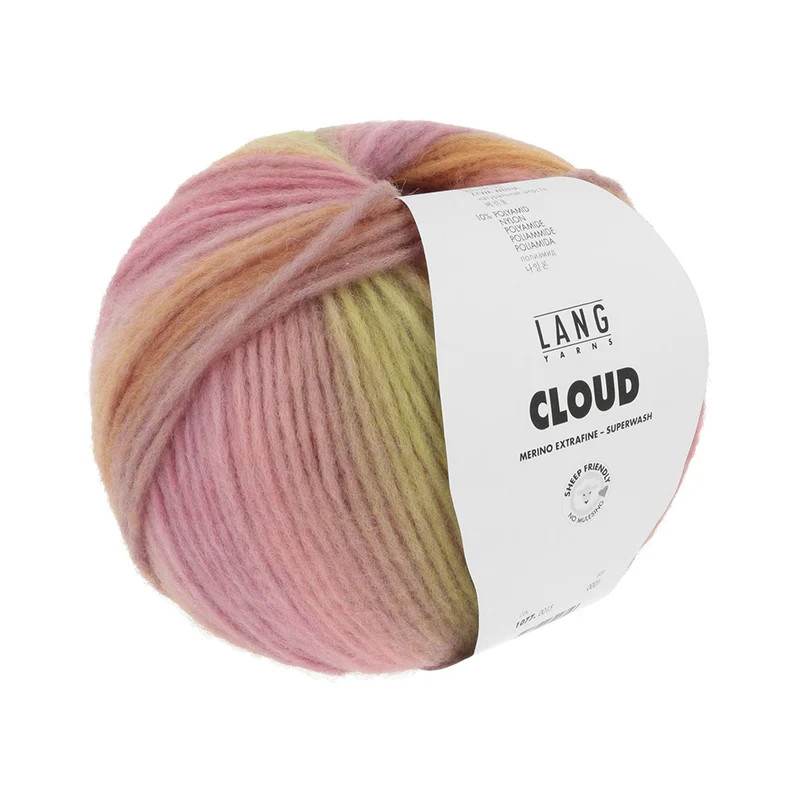 Lang Yarns Cloud 015 Rosa/Orange/Kalk