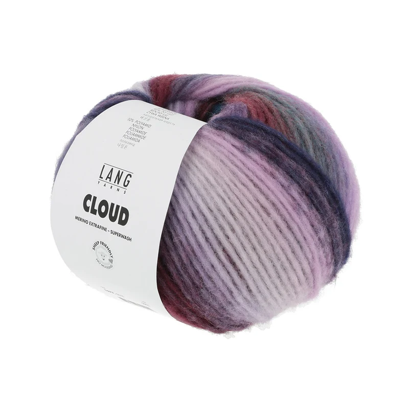 Lang Yarns Cloud 018 Flieder/Petrol/Rosa