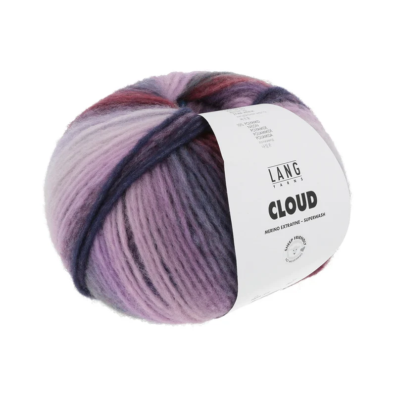 Lang Yarns Cloud 018 Flieder/Petrol/Rosa