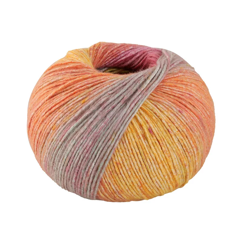 Lana Grossa Gomitolo Mambo 2033 Grün/Hellgelb/Orange/Rosa/Pastelltürkis/Mandarine/Minze