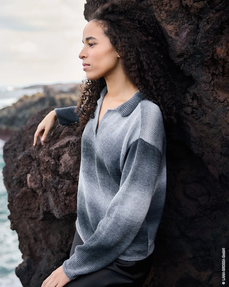 Lana Grossa Gomitolo Tono 1039 Denim/Grau/Stahlblau
