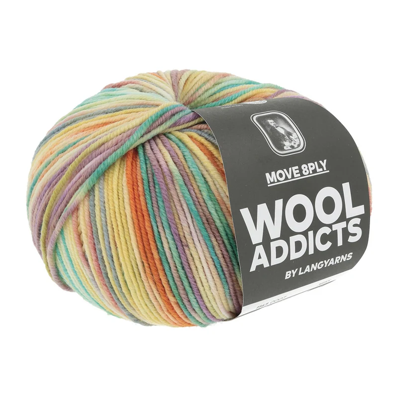 Lang Yarns Move 8-fach 0007 Gelb/Orange/Flieder