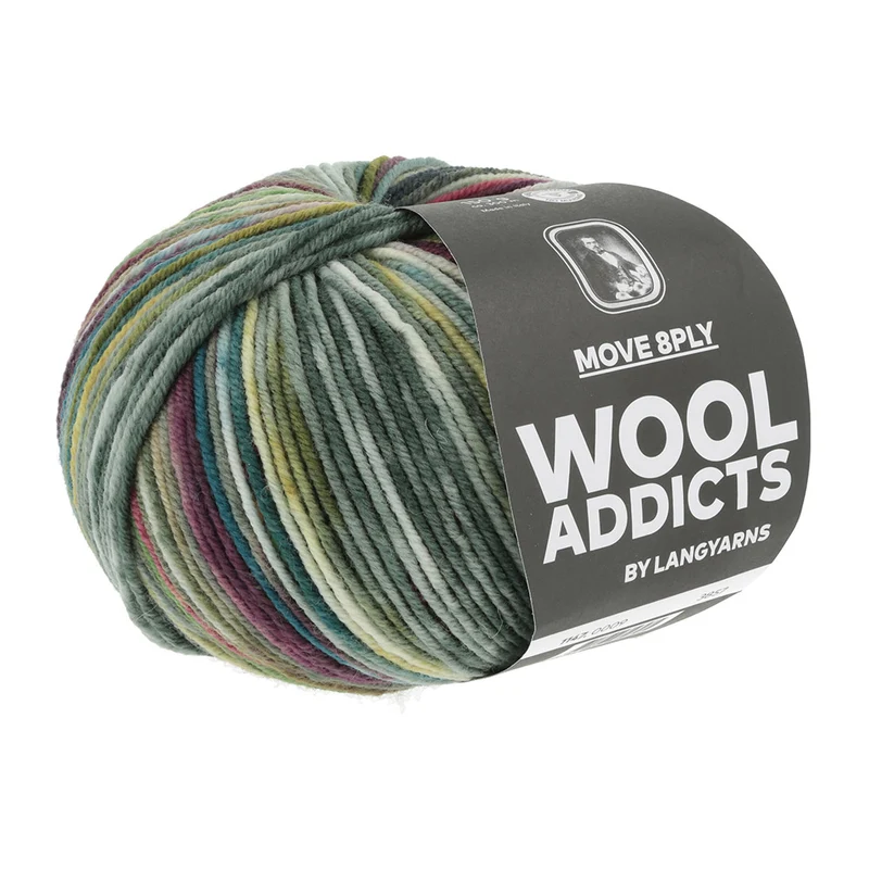Lang Yarns Move 8-fach 0009 Salbei/Türkis/Fuchsia