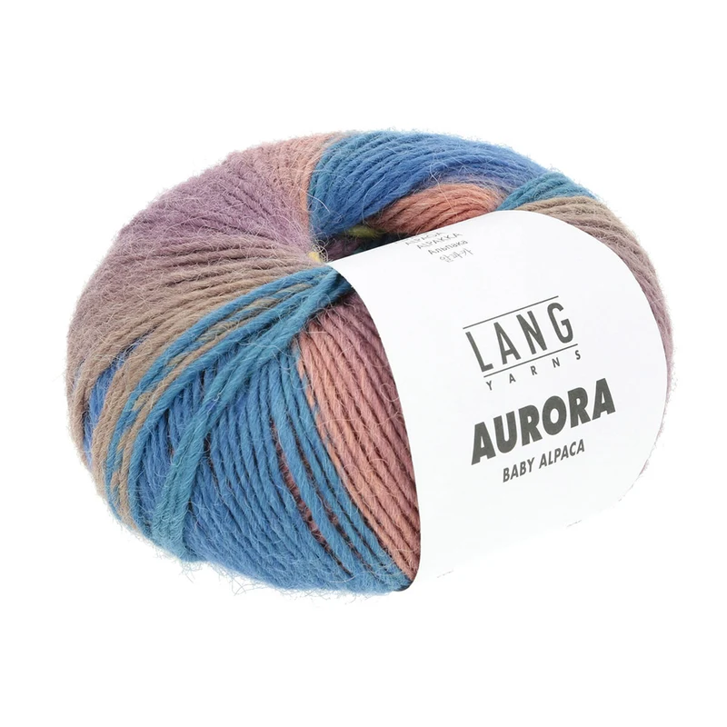 Lang Yarns Aurora 0005 Violett/Gelb/Blau/Rosa