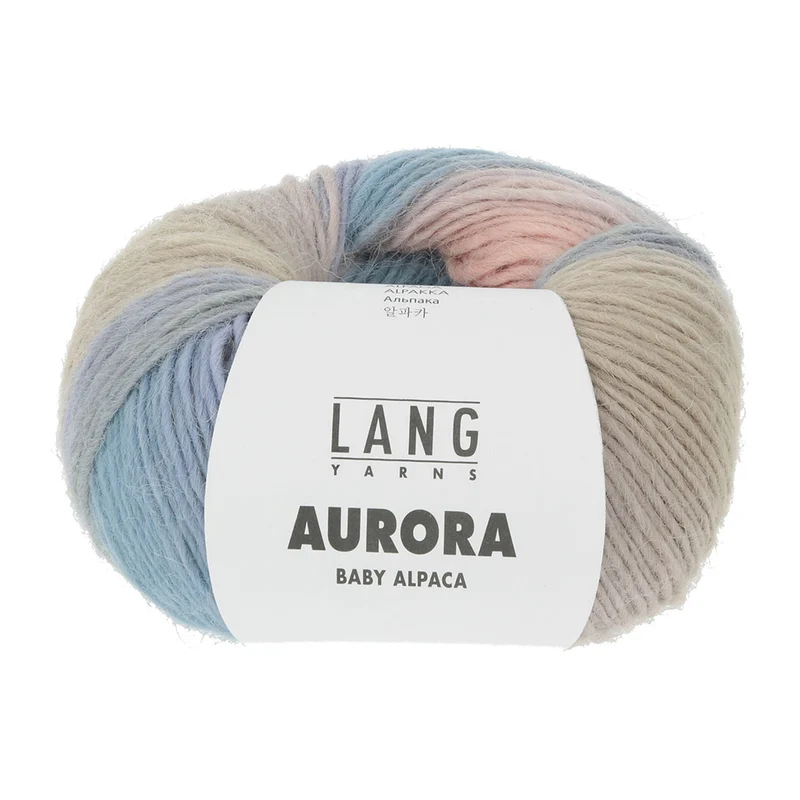 Lang Yarns Aurora 0003 Blau/Grün/Lachs/Sand