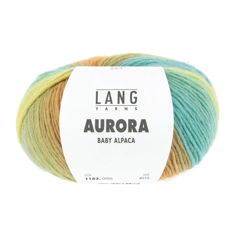 Lang Yarns Aurora 0006 Türkis/Rosa/Orange/Gelb