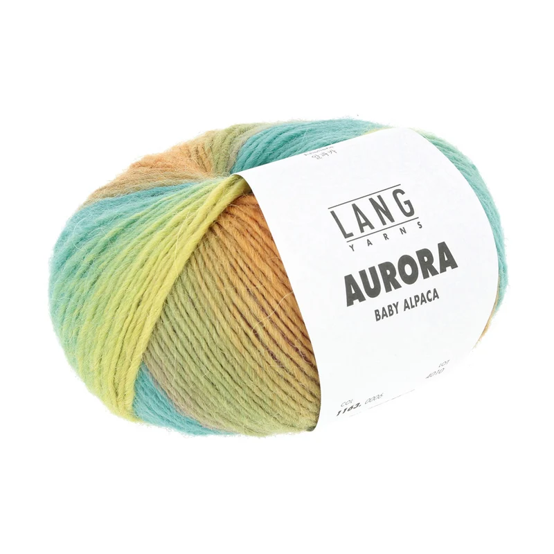 Lang Yarns Aurora 0006 Türkis/Rosa/Orange/Gelb