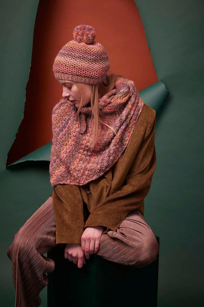 Lang Yarns Aurora 0006 Türkis/Rosa/Orange/Gelb