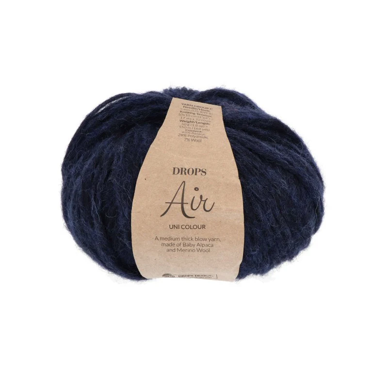 Drops Air Uni Colour 062 Dunkelblau