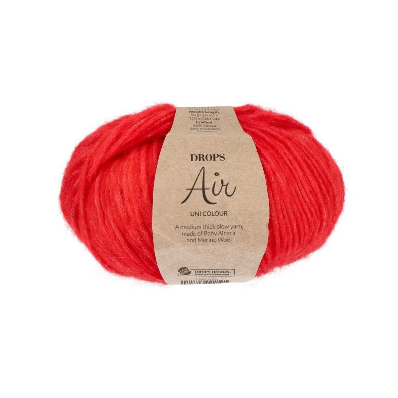 DROPS Air Uni Colour 061 Leuchtend rot