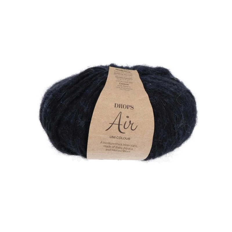 Drops Air Uni Colour 063 Dunkelmarineblau