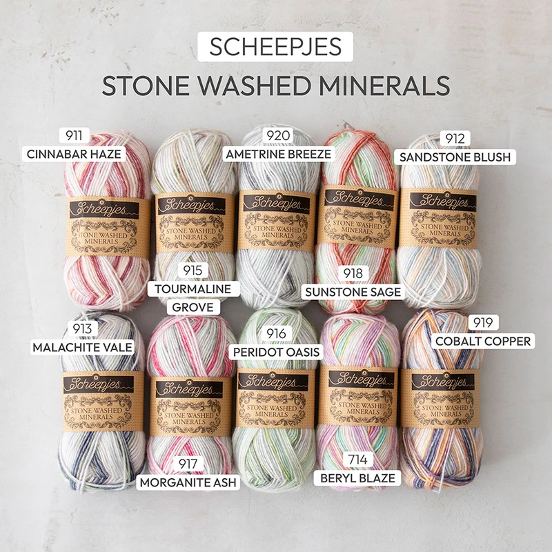 Scheepjes Stone Washed Minerals 916 Peridot Oasis