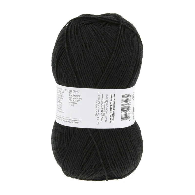 Lang Yarns Super Soxx 4-Fach 0004 Schwarz (4-fädig)