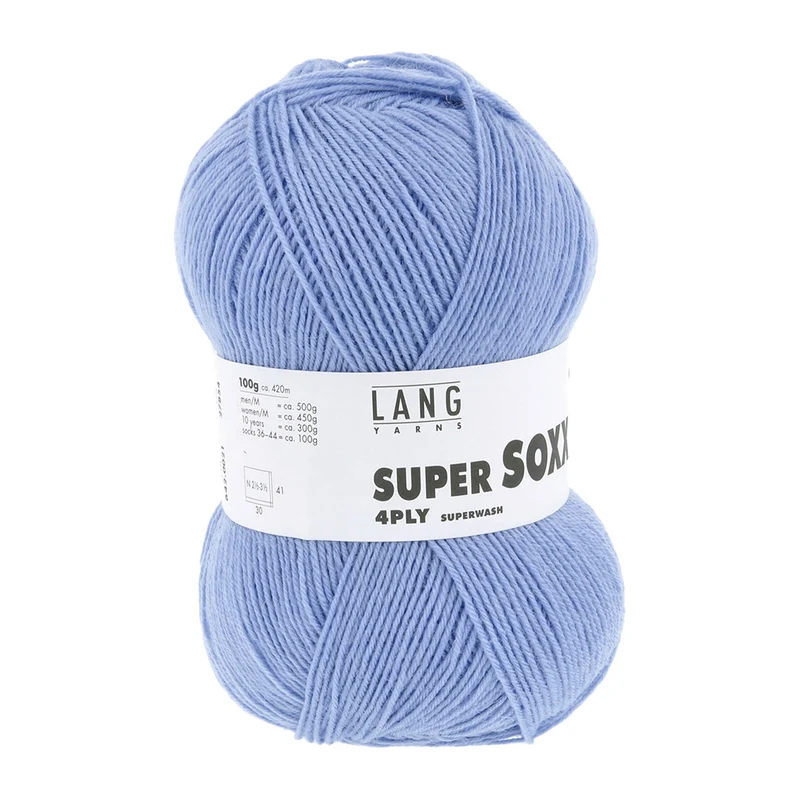 Lang Yarns Super Soxx 4-Fach 0021 Himmelblau (4-fädig)