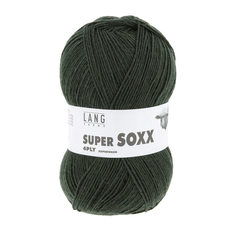 Lang Yarns Super Soxx 4-Fach 0018 Dunkelgrün (4-fädig)