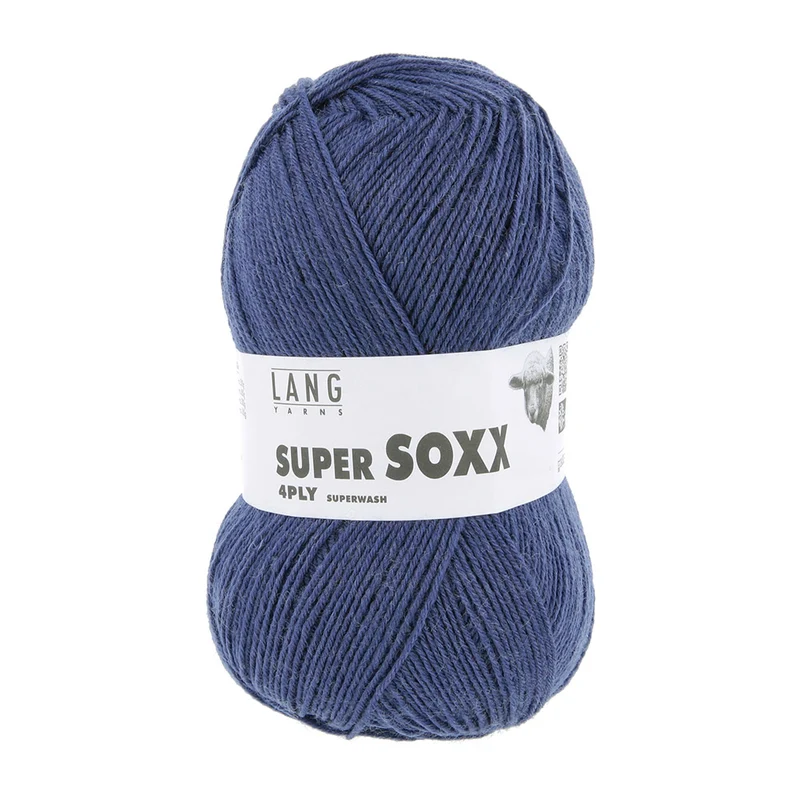 Lang Yarns Super Soxx 4-Fach 0034 Dunkeljeans (4-fädig)