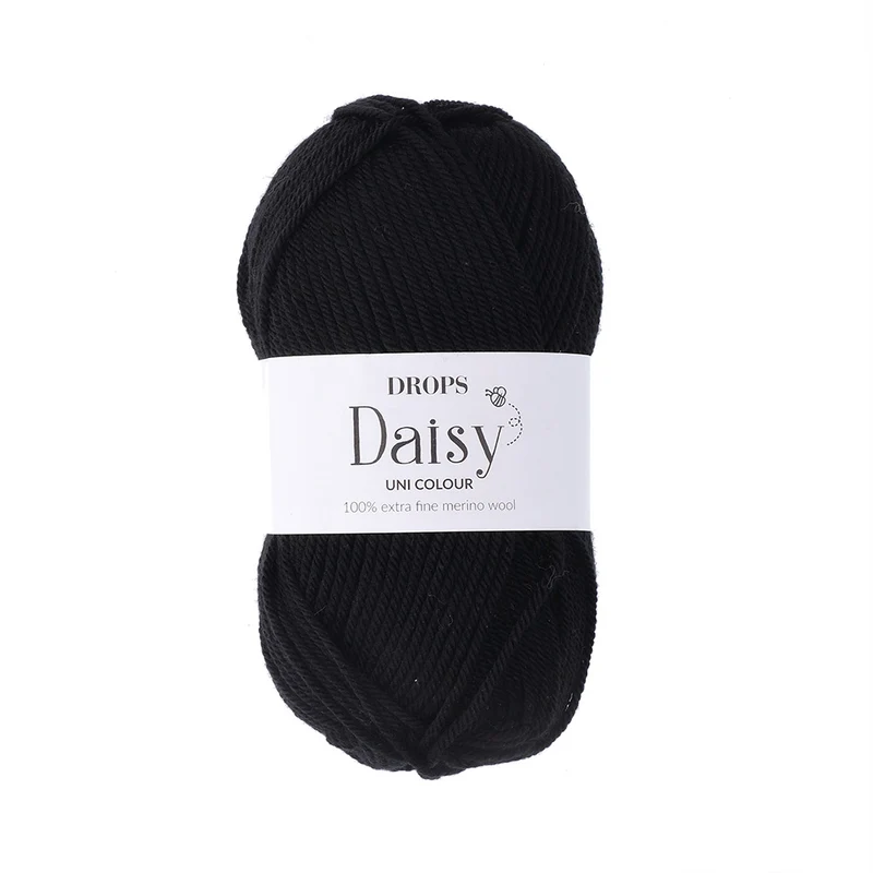 Drops Daisy Uni Colour 003 Schwarz