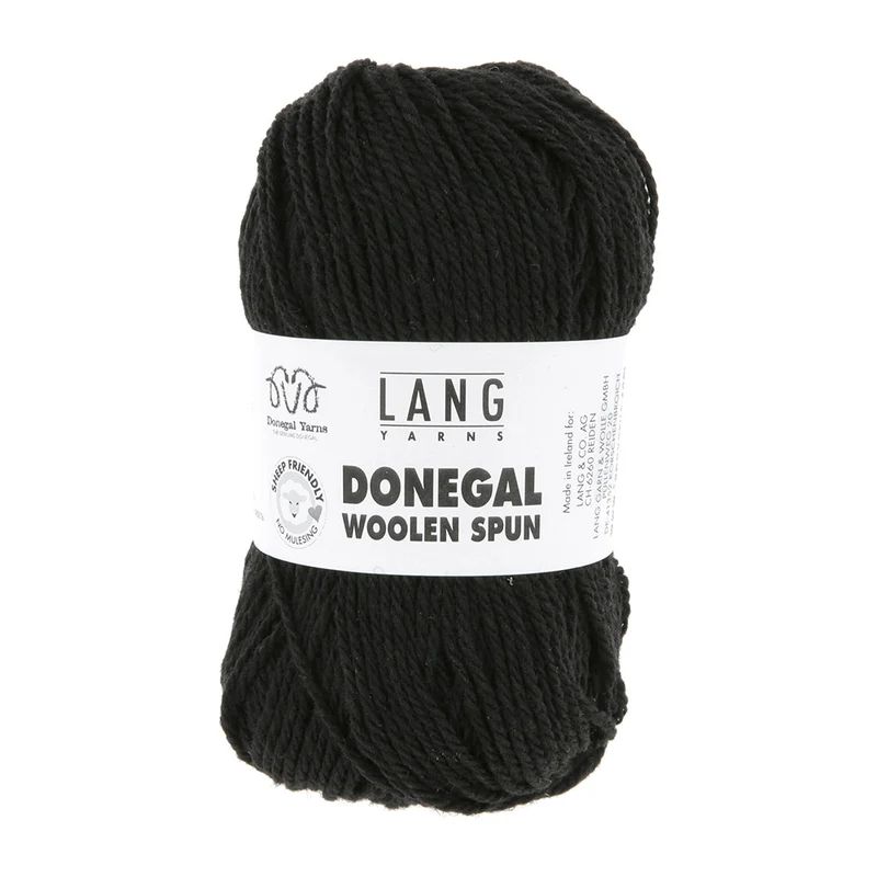 Lang Yarns Donegal Woolen Spun 0004 Schwarz