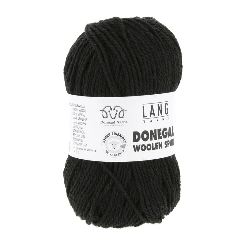 Lang Yarns Donegal Woolen Spun 0004 Schwarz