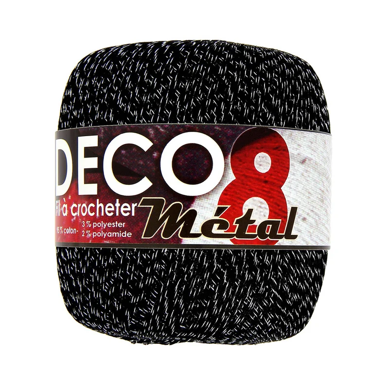 Trimits Deco 8M Häkelbaumwolle Metallic 10 A Stärke