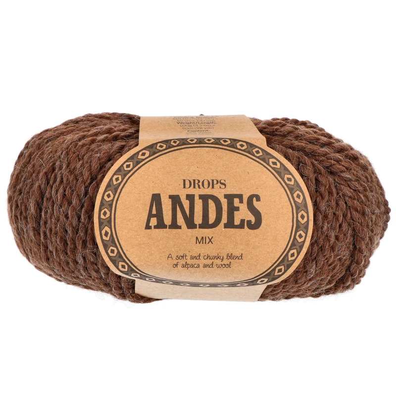 DROPS Andes Mix 9026 Mittelbraun