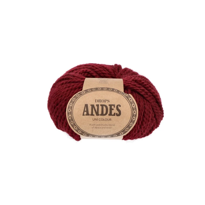DROPS Andes Uni Colour 9030 Burgund