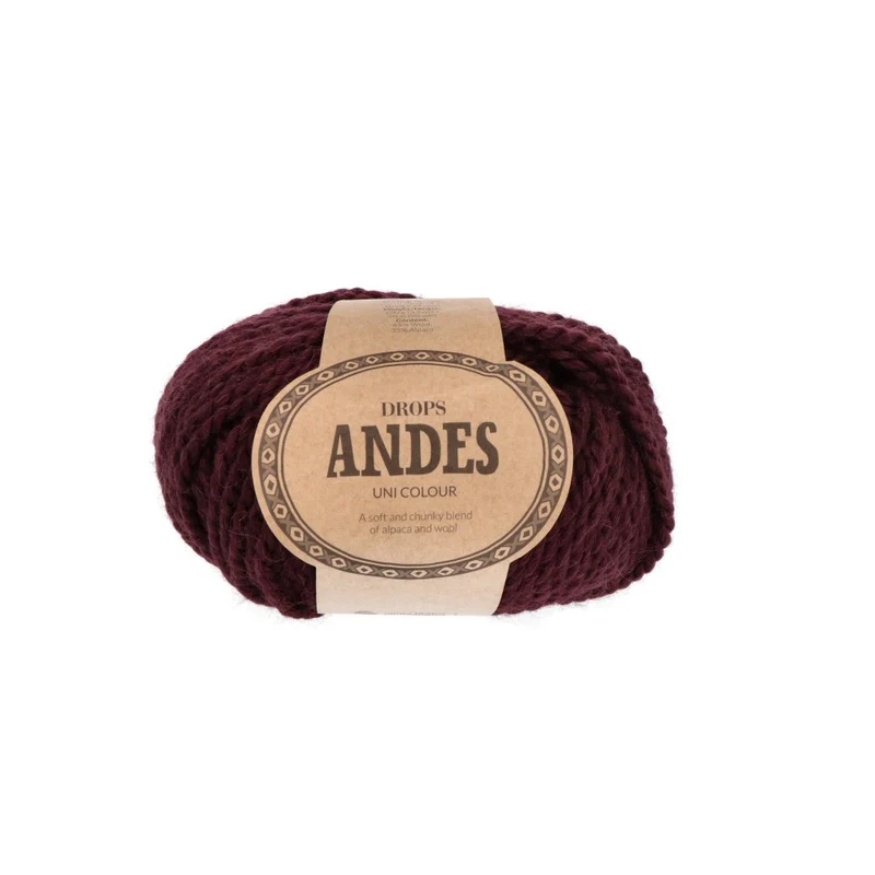 DROPS Andes Uni Colour 9029 Dunkle Traube